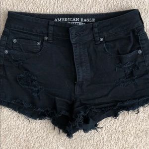 Black Denim Shorts